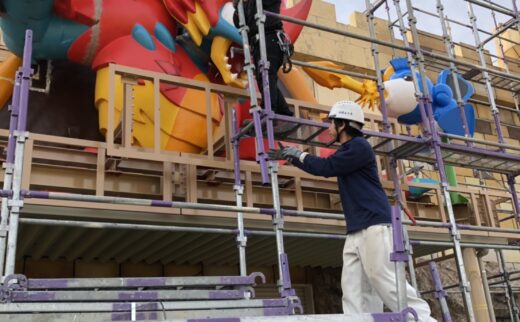 【京都から熊本県のチャーター便輸送】遊園地の造形物の輸送